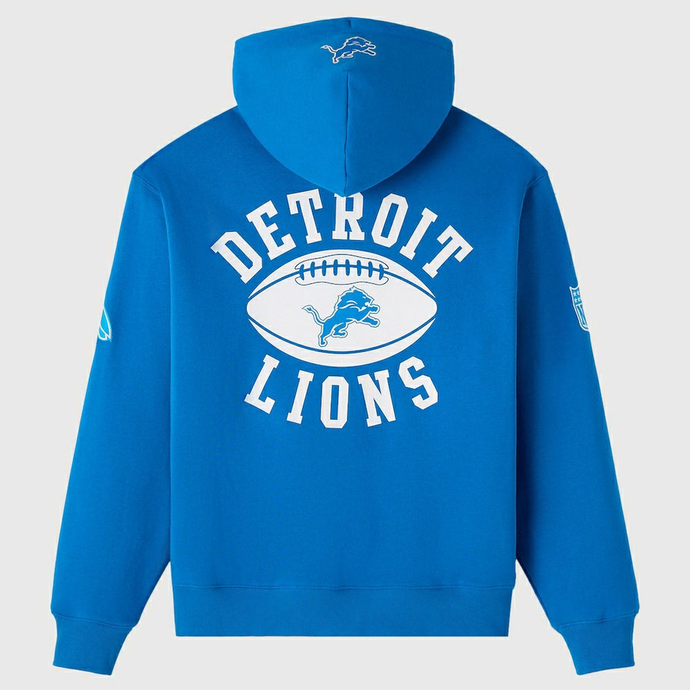 Detroit Lions OVO x NFL Unisex Full-Zip Waffle-Lined Hoodie - Blue for sale