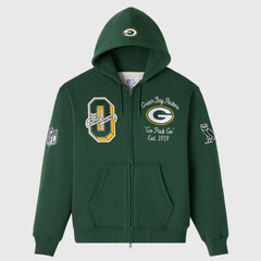 Green Bay Packers OVO x NFL Unisex Full-Zip Waffle-Lined Hoodie - Green sale