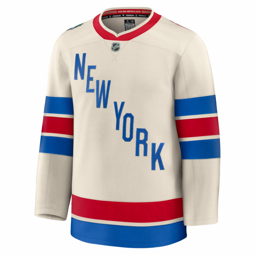 New York Rangers Fanatics 2026 NHL Winter Classic Premium Jersey - Beige Jerseys