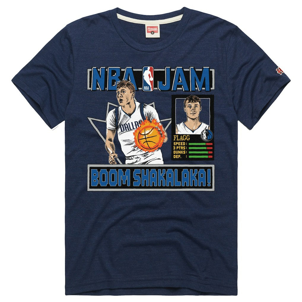 Cooper Flagg Dallas Mavericks Homage Unisex NBA Jam Tri-Blend T-Shirt sale - Navy shop
