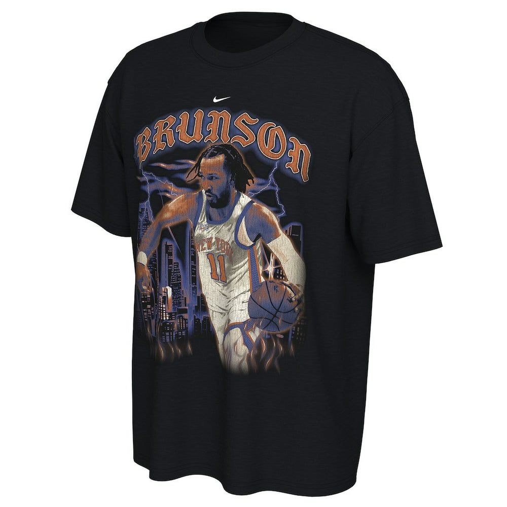 Jalen Brunson New York Knicks Unisex 2025/26 City Edition Player Graphic T-Shirt - Black for sale