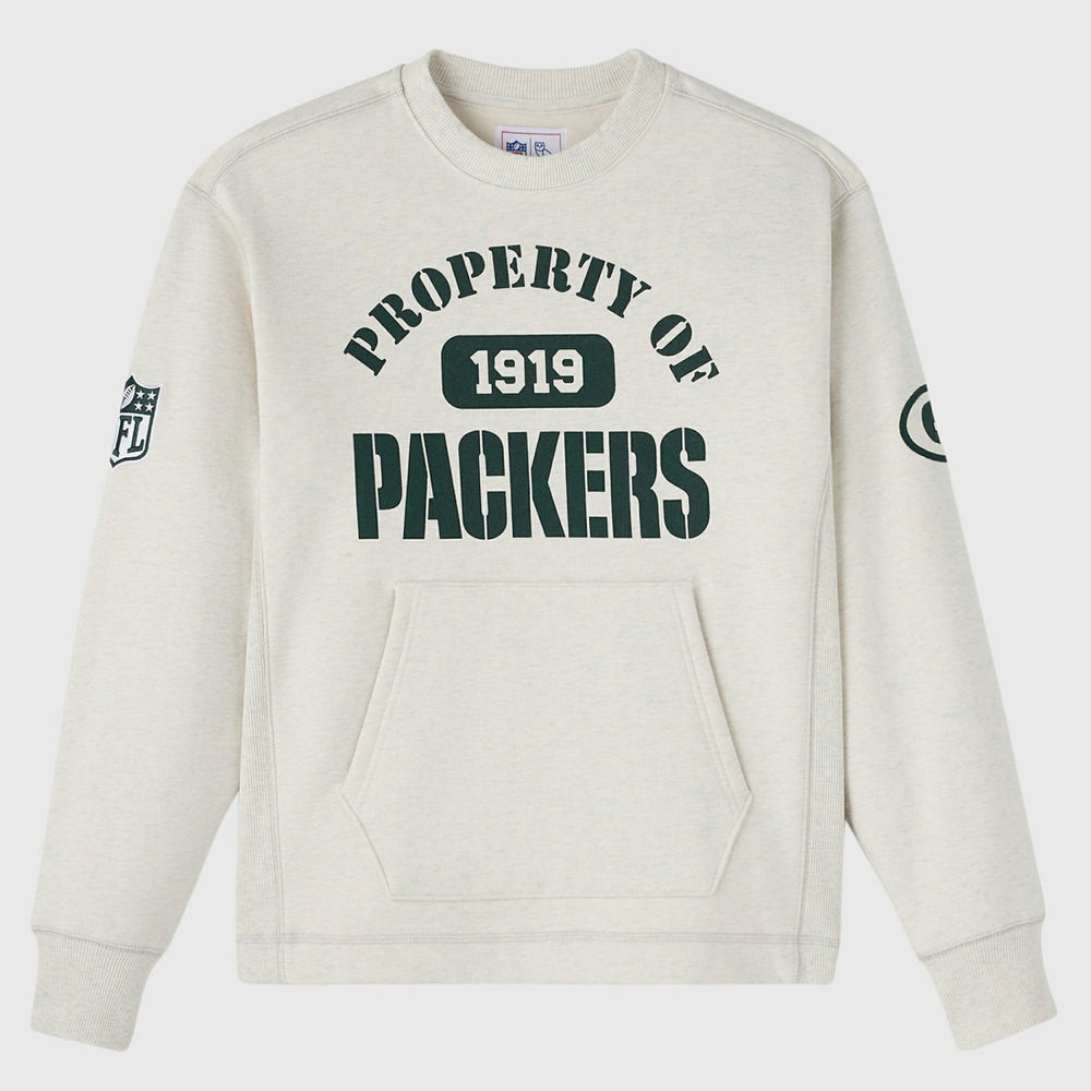 Green Bay Packers OVO x NFL Unisex Fleece Sweatshirt - Heather Gray cheap