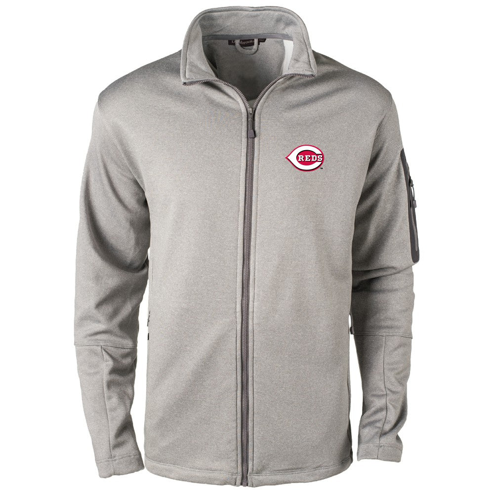Cincinnati Reds Dunbrooke Pacific Full-Zip Fleece Jacket Heather Gray