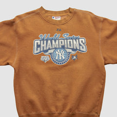 New York Yankees Majestic 2009 Pullover Sweatshirt Brown Vintage