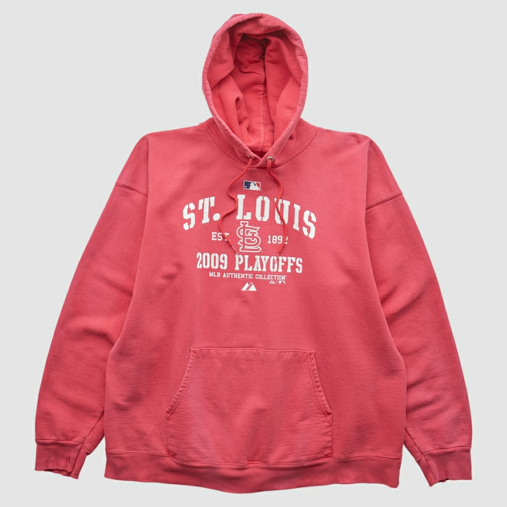 St. Louis Cardinals Majestic 2009 Hooded Pullover Sweatshirt Red Vintage
