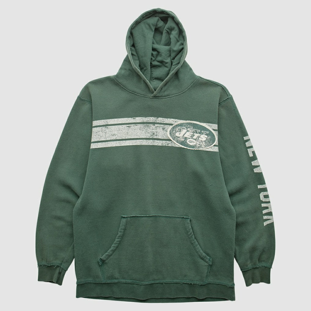New York Jets 2000s Hooded Pullover Sweatshirt - Green Vintage on sale