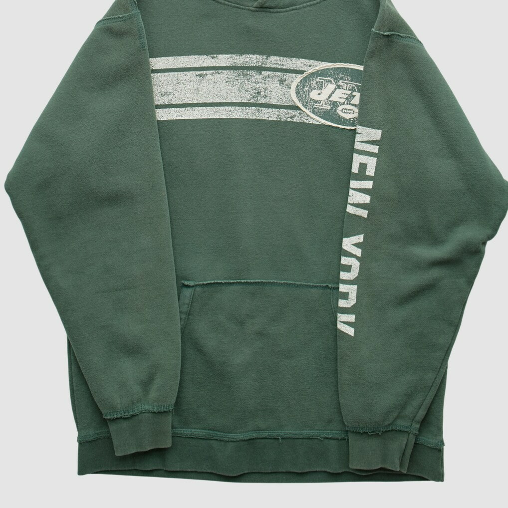 New York Jets 2000s Hooded Pullover Sweatshirt - Green Vintage on sale