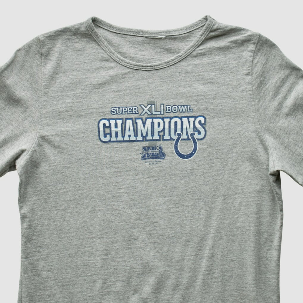 Indianapolis Colts 2007 Long Sleeve T-shirt - Heather Gray Vintage cheap
