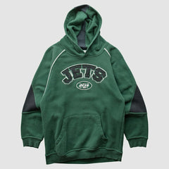 New York Jets NFL 2000s Hooded Pullover Sweatshirt - Green Vintage discount