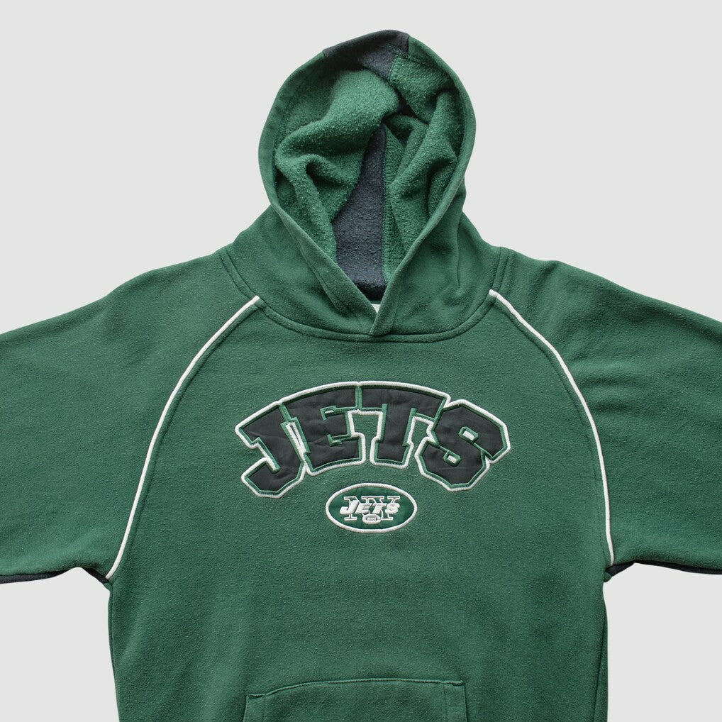 New York Jets NFL 2000s Hooded Pullover Sweatshirt - Green Vintage discount