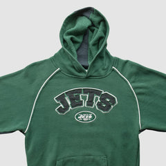 New York Jets NFL 2000s Hooded Pullover Sweatshirt - Green Vintage discount