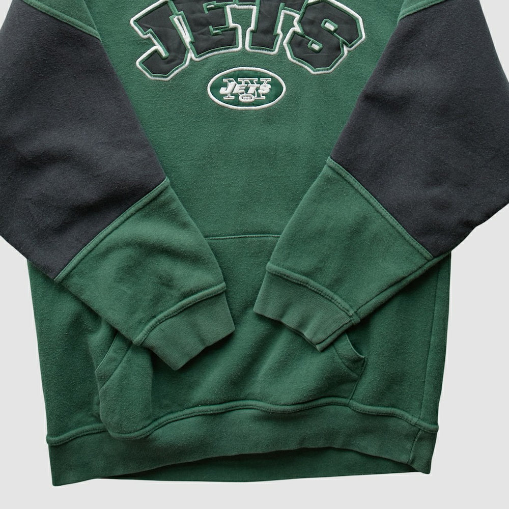 New York Jets NFL 2000s Hooded Pullover Sweatshirt - Green Vintage discount