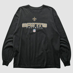 New Orleans Saints 2000s Long Sleeve T-shirt - Black Vintage on sale