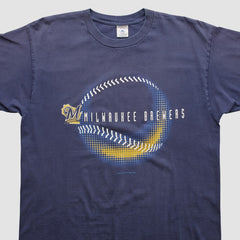 Milwaukee Brewers Logo Athletic 2001 T-shirt Navy Vintage