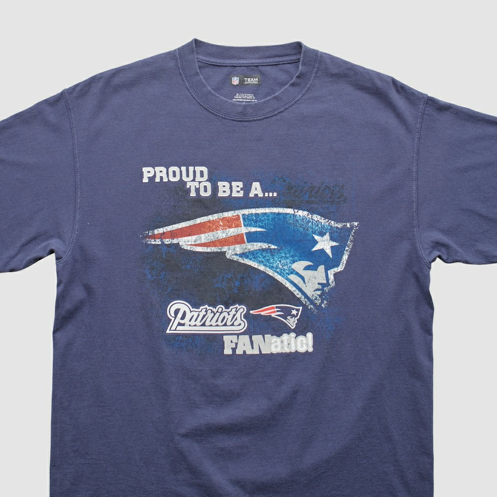 New England Patriots 2010s T-shirt - Navy Vintage on sale
