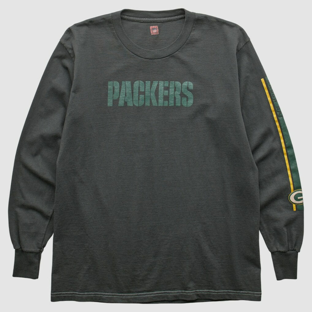 Green Bay Packers NFL 2000s Long Sleeve T-shirt - Charcoal Vintage outlet