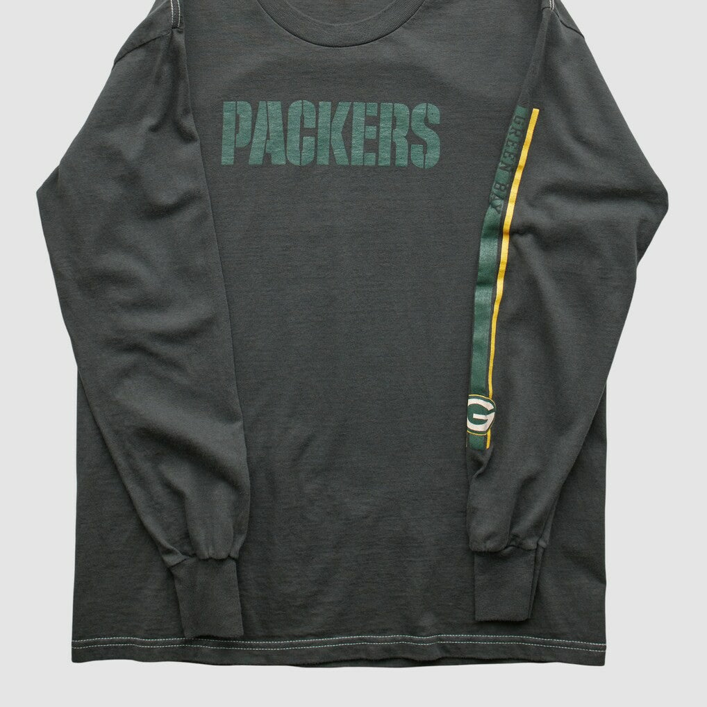 Green Bay Packers NFL 2000s Long Sleeve T-shirt - Charcoal Vintage outlet