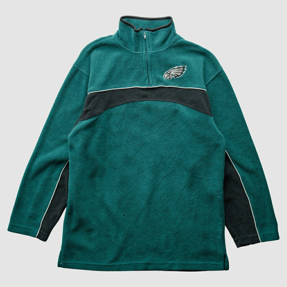 Philadelphia Eagles NFL 2000s 1/4 Zip Sweatshirt - Green Vintage on sale