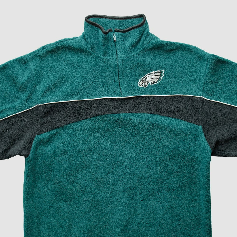 Philadelphia Eagles NFL 2000s 1/4 Zip Sweatshirt - Green Vintage on sale