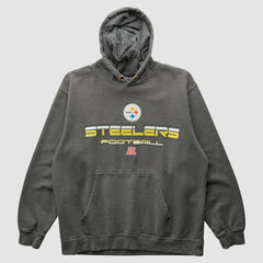 Pittsburgh Steelers NFL 2010s Hooded Pullover Sweatshirt - Gray Vintage on sale
