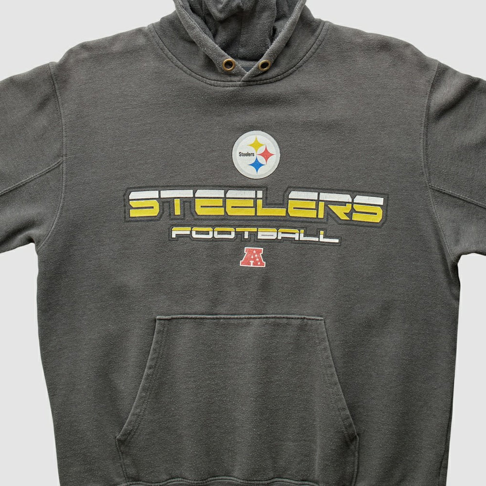 Pittsburgh Steelers NFL 2010s Hooded Pullover Sweatshirt - Gray Vintage on sale
