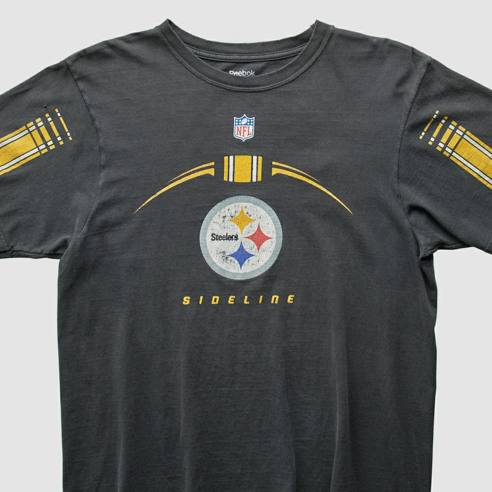 Pittsburgh Steelers Reebok 2000s T-shirt - Charcoal Vintage for sale