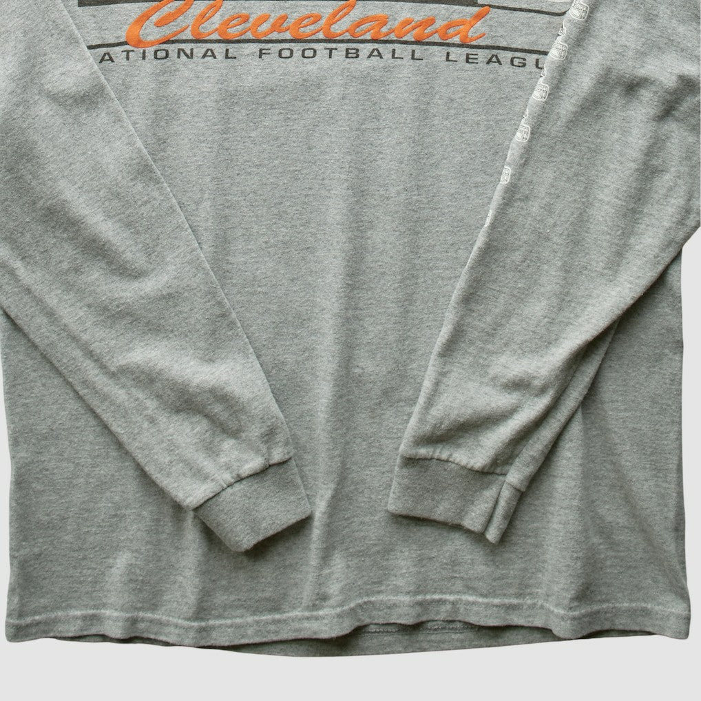 Cleveland Browns NFL 2000s Long Sleeve T-shirt - Heather Gray Vintage discount