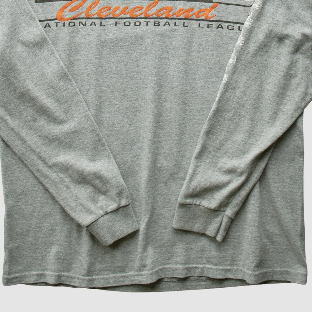 Cleveland Browns NFL 2000s Long Sleeve T-shirt - Heather Gray Vintage discount