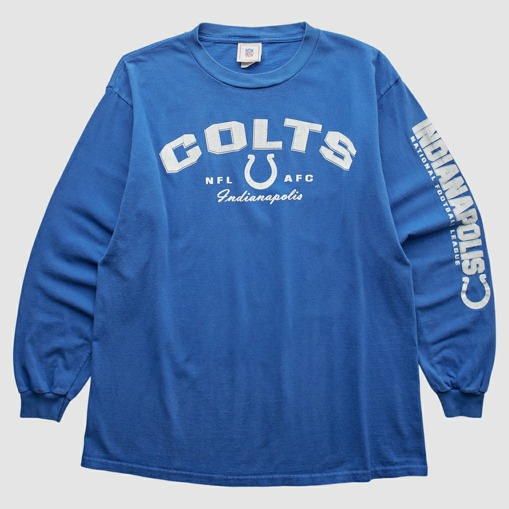 Indianapolis Colts NFL 2000s Long Sleeve T-shirt - Blue Vintage discount