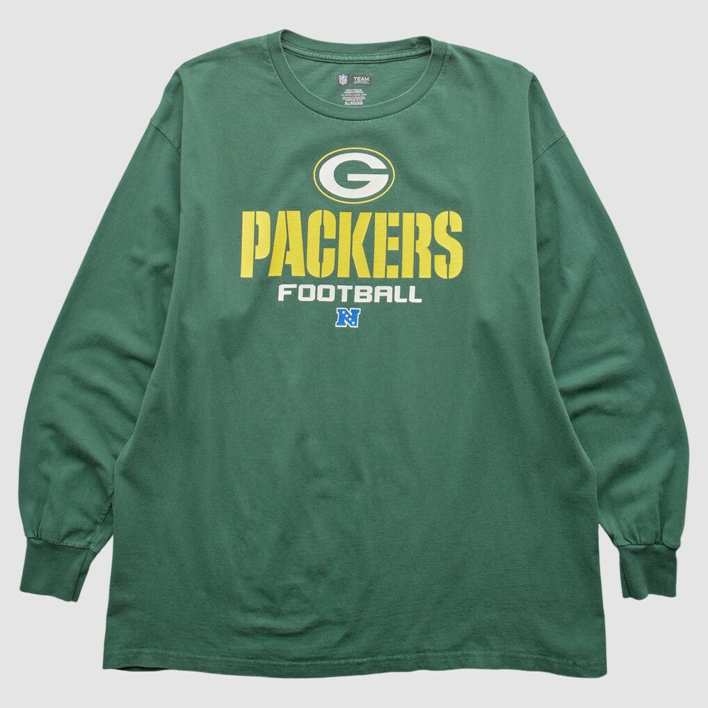 Green Bay Packers NFL 2010s Long Sleeve T-shirt - Green Vintage on sale