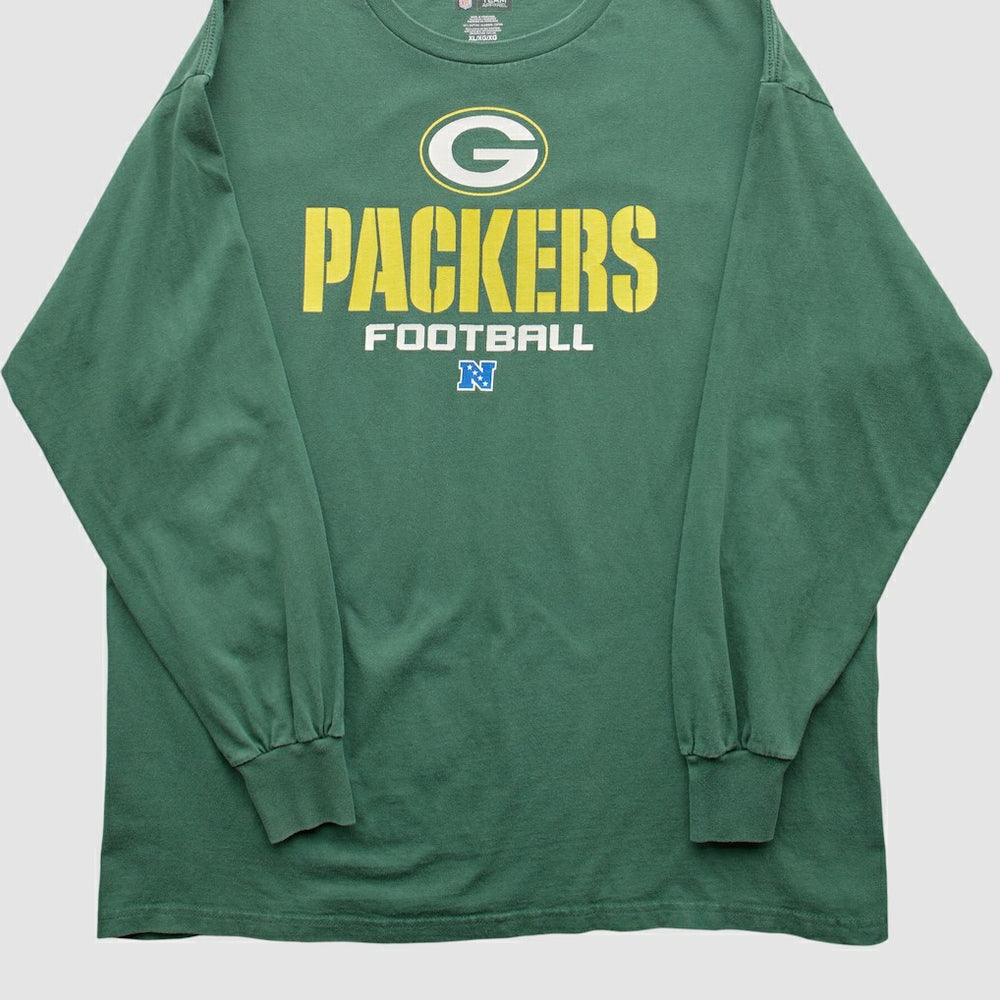 Green Bay Packers NFL 2010s Long Sleeve T-shirt - Green Vintage on sale