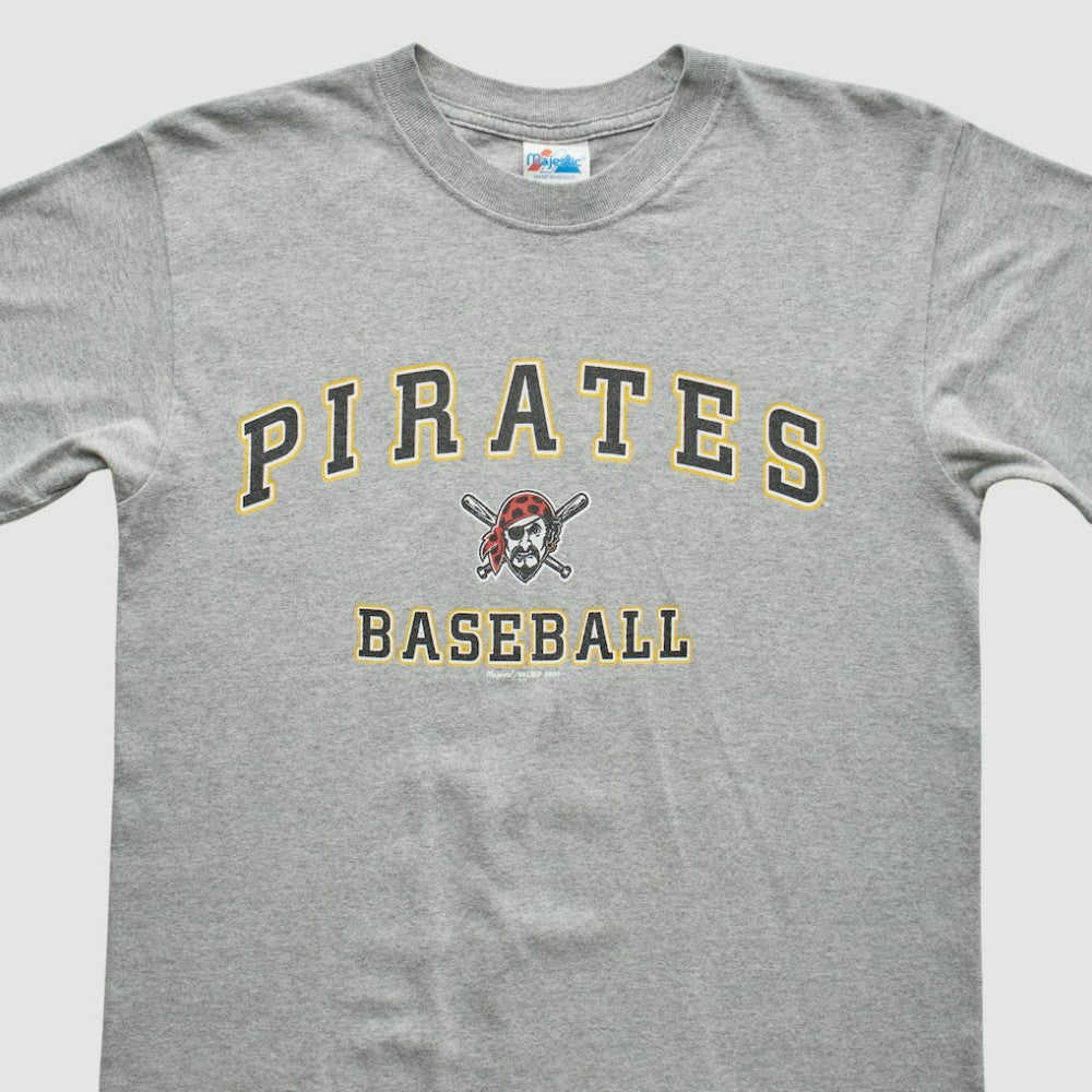 Pittsburgh Pirates Majestic 2000 T-shirt Heather Gray Vintage