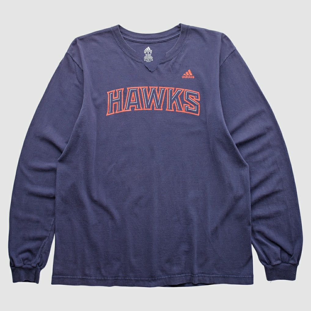 Atlanta Hawks 2000s Long Sleeve T-shirt - Navy Vintage discount