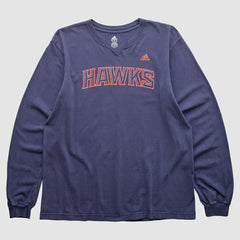 Atlanta Hawks 2000s Long Sleeve T-shirt - Navy Vintage discount