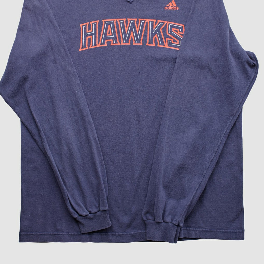 Atlanta Hawks 2000s Long Sleeve T-shirt - Navy Vintage discount