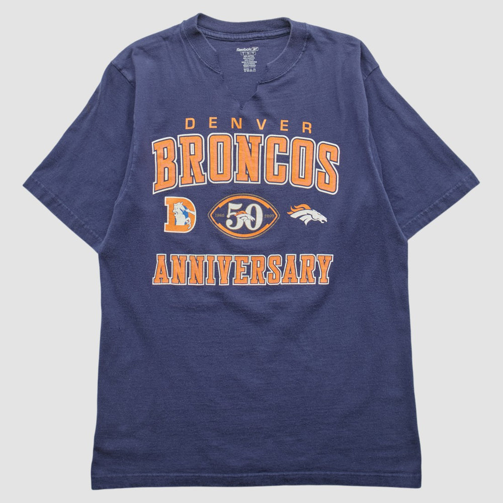 Denver Broncos Reebok 2009 T-shirt - Navy Vintage on sale