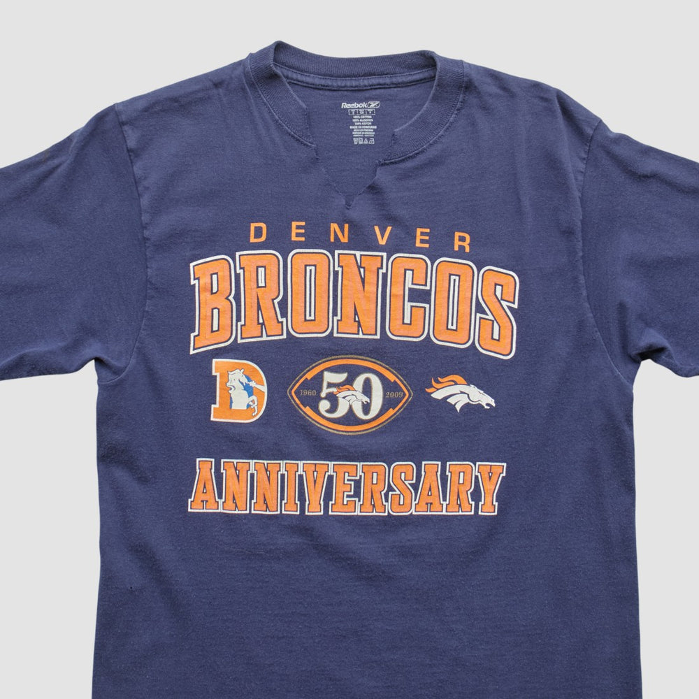 Denver Broncos Reebok 2009 T-shirt - Navy Vintage on sale