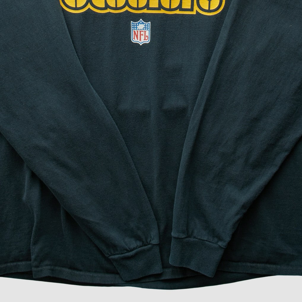 Pittsburgh Steelers Reebok 2000s Long Sleeve T-shirt - Black Vintage on sale