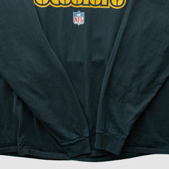 Pittsburgh Steelers Reebok 2000s Long Sleeve T-shirt - Black Vintage on sale