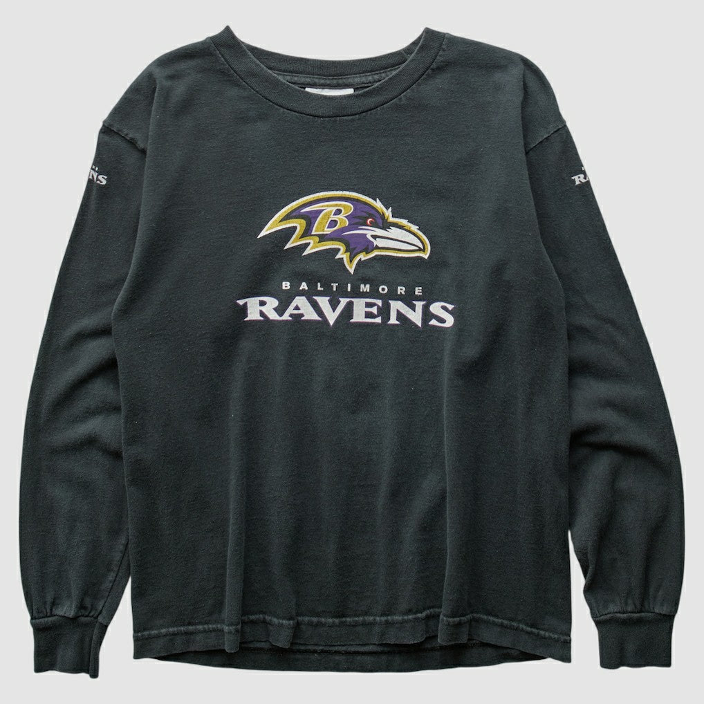 Baltimore Ravens Reebok 2000s Long Sleeve T-shirt - Black Vintage sale