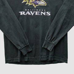 Baltimore Ravens Reebok 2000s Long Sleeve T-shirt - Black Vintage sale