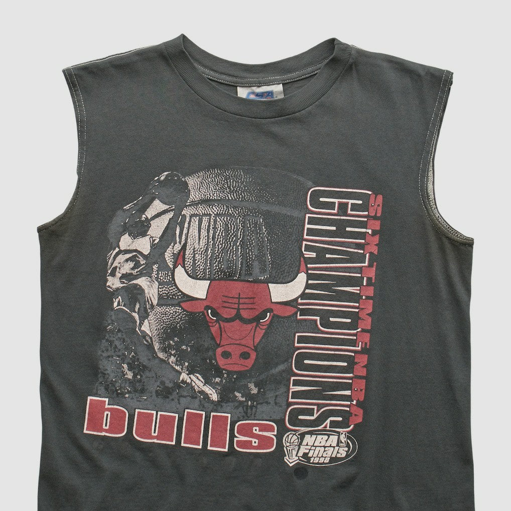 Chicago Bulls CSA 1998 Tank sale - Charcoal Vintage on sale