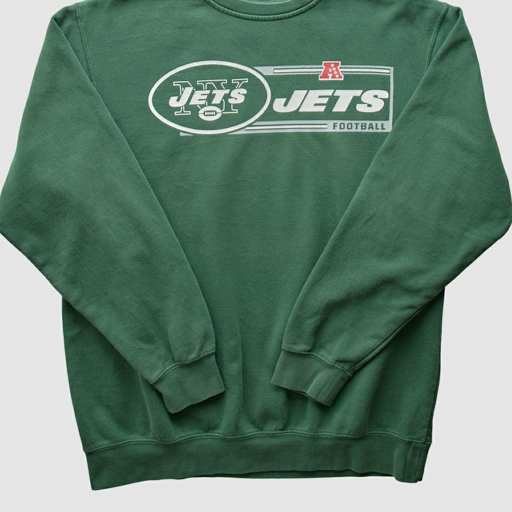 New York Jets NFL 2010s Pullover Sweatshirt - Green Vintage on sale