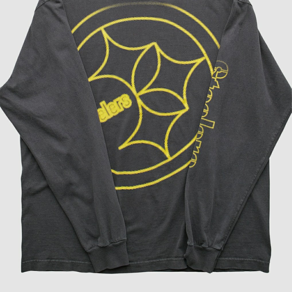 Pittsburgh Steelers Reebok 2000s Long Sleeve T-shirt - Charcoal Vintage for sale