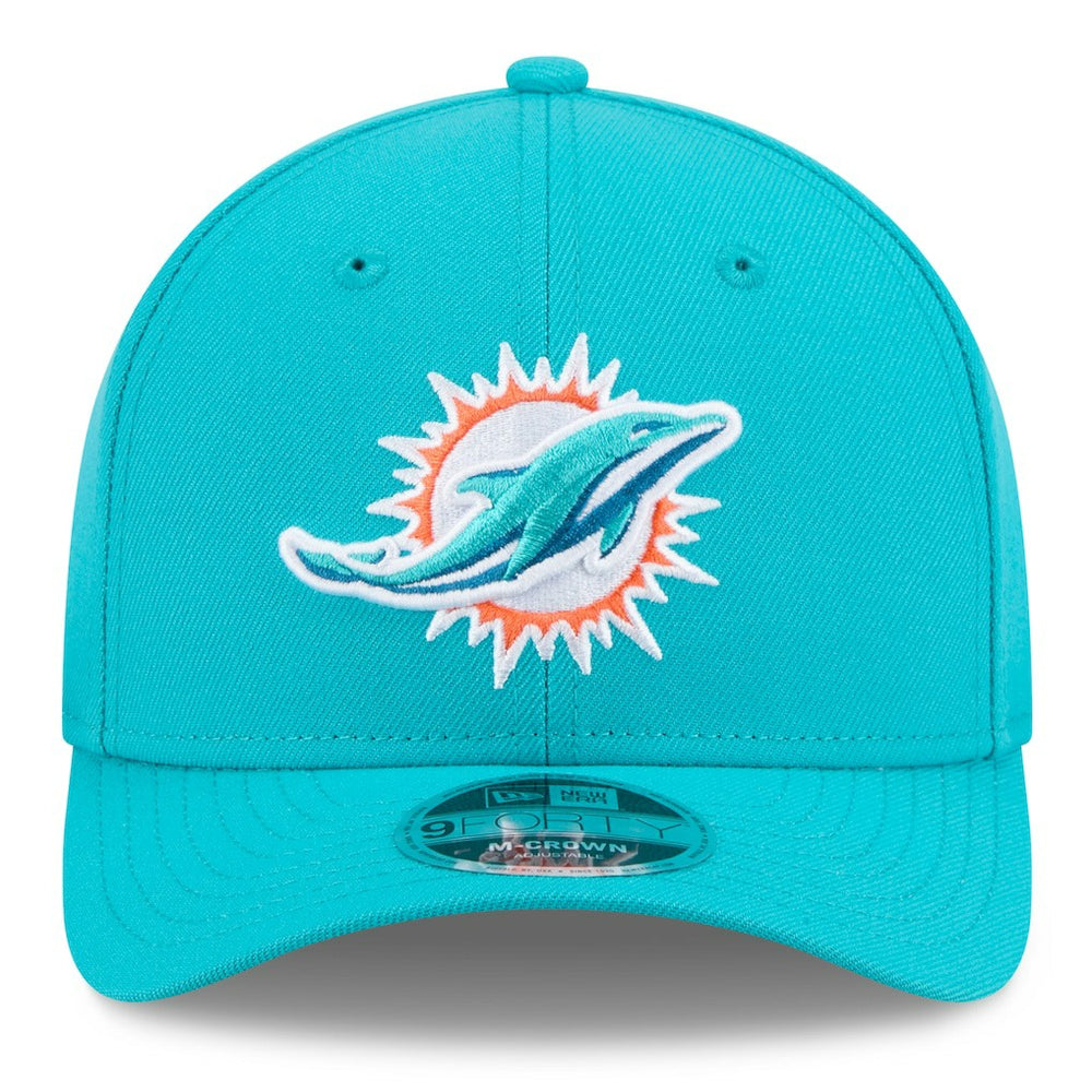 Miami Dolphins New Era Spain Side Patch 9FORTY M-Crown Adjustable Hat - Aqua on sale
