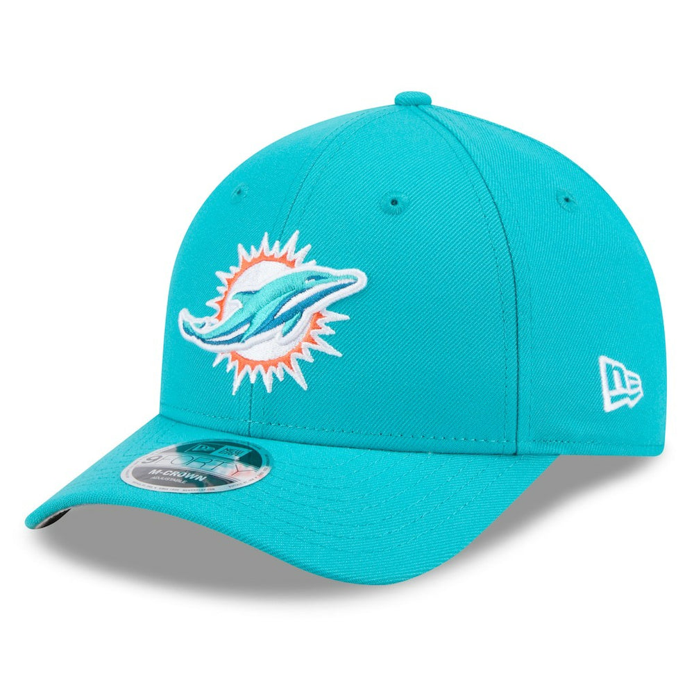 Miami Dolphins New Era Spain Side Patch 9FORTY M-Crown Adjustable Hat - Aqua on sale
