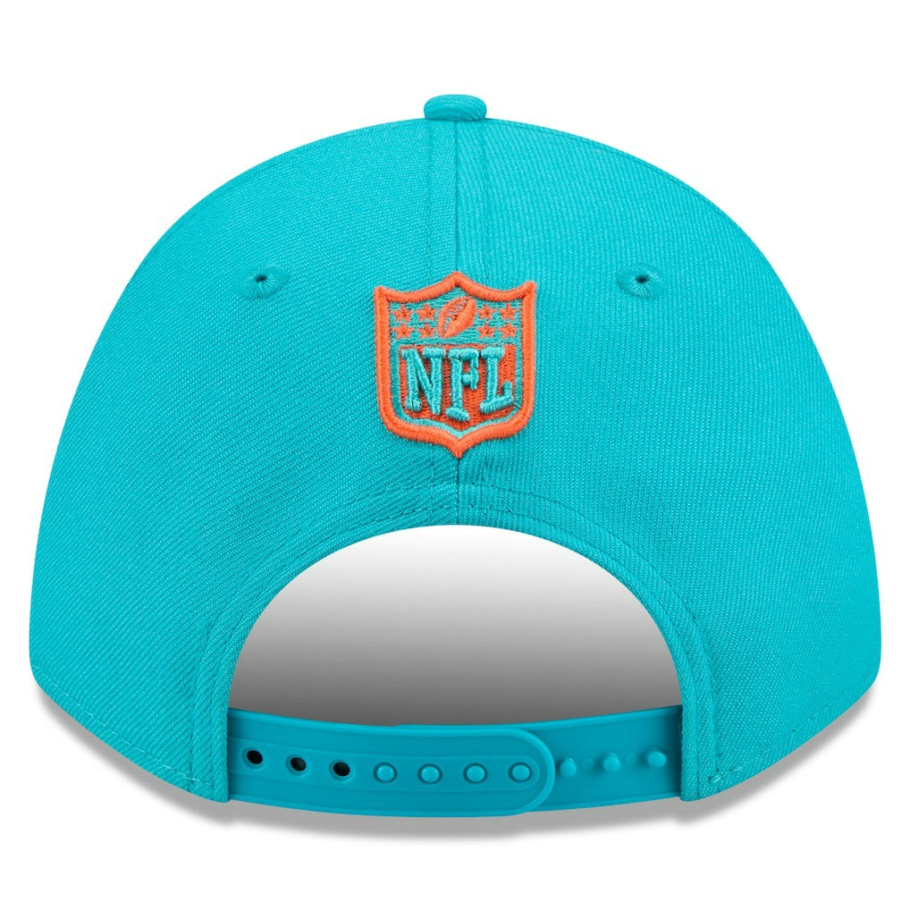 Miami Dolphins New Era Spain Side Patch 9FORTY M-Crown Adjustable Hat - Aqua on sale