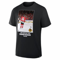 Connor Bedard Chicago Blackhawks Legacy Milestone T-Shirt - Black T-shirts