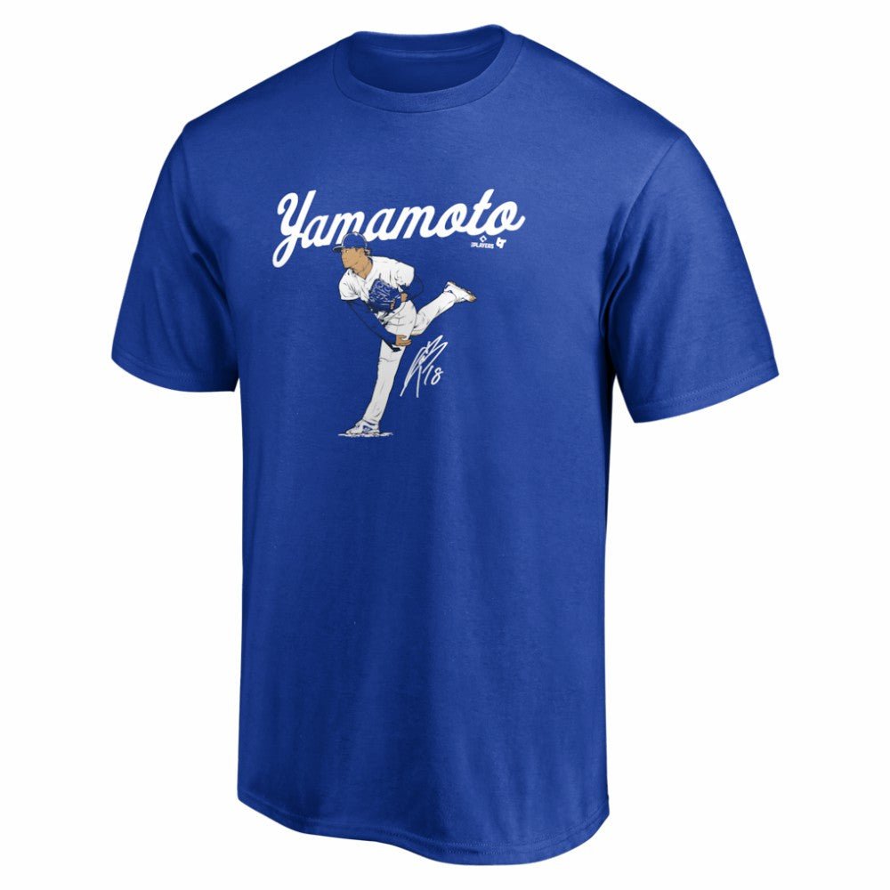 Yoshinobu Yamamoto Los Angeles Dodgers BreakingT Unisex Ace T-Shirt Royal