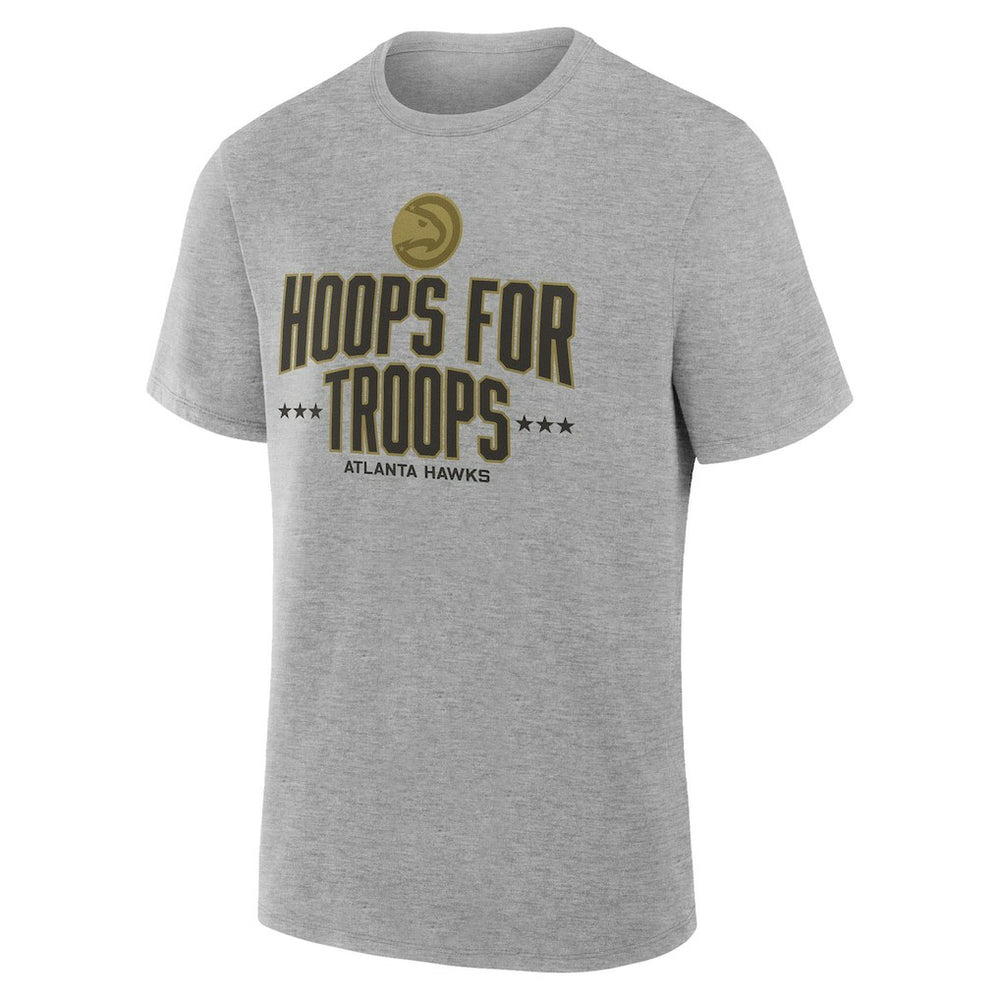 Atlanta Hawks Hoops For Troops T-Shirt - Gray for sale